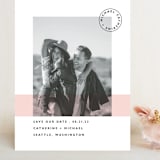 "Sealed with a Kiss" - Save the Dates in Blush by Hudson meet Rose - Front