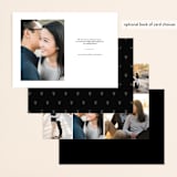 "Modern Grid" - Save the Dates in fog by Jessica Ogden - Back of Card Options