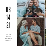 "Modern Grid" - Save the Dates in fog by Jessica Ogden - Detail