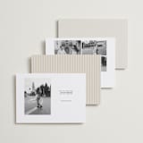 "Parker" - Save the Dates in Dove by Olivia Kanaley Inman - Back of Card Options