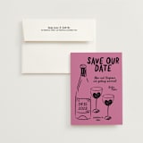 "Heart of Glass" - Save the Dates in Pretty in Pink by Helena Vitto - Save the Date with Envelope