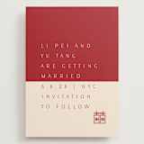 "two toned" - Save the Dates in Poppy by Deborah Chou - Front