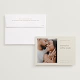 "Memories will be made" - Save the Dates in Champagne by Blustery August - Save the Date with Envelope