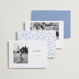 "Framed Florals" - Save the Dates in Sky by Robert and Stella - Back of Card Options