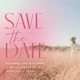 "Wheat Field" - Save the Dates in Magenta by Anna Elder - Detail