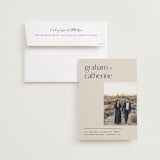 "Modern lines" - Save the Dates in Natural by Leah Ragain - Save the Date with Envelope