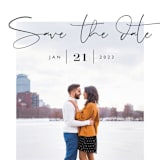 "Happy Modern" - Save the Dates in Charcoal by Carolyn MacLaren - Detail