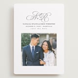 "Elegant Initials" - Save the Dates in Newspaper by Lea Delaveris - Front