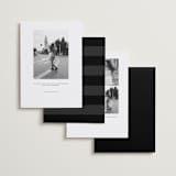 "Elegant Initials" - Save the Dates in Newspaper by Lea Delaveris - Back of Card Options