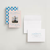 "The Right Stripes" - Save the Dates in Pink Grapefruit by Jackie Crawford - Assembled