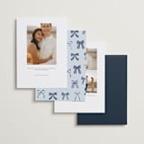 "Parisian ribbon" - Save the Dates in French Blue by Sarah Knight - Back of Card Options