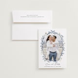"Parisian ribbon" - Save the Dates in French Blue by Sarah Knight - Save the Date with Envelope