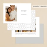 "Bottom Line" - Save the Dates in Vanilla by Jennifer Wick - Back of Card Options