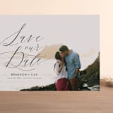 "Flowing Love" - Save the Dates in Jet Black by Erika Firm - Front