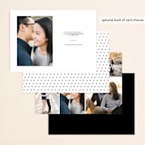 "Flowing Love" - Save the Dates in Jet Black by Erika Firm - Back of Card Options