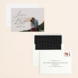 "Flowing Love" - Save the Dates in Jet Black by Erika Firm - Assembled