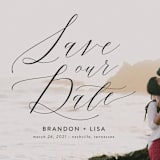 "Flowing Love" - Save the Dates in Jet Black by Erika Firm - Detail