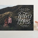 "Forever Begins" - Save the Dates in Chalk by Pink House Press - Front