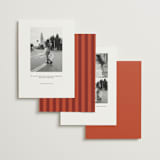 "Borders" - Save the Dates in Cherry by Ani Somi - Back of Card Options