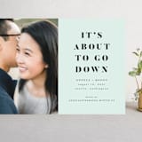 "About To Go Down" - Save the Dates in Mint by Stephanie Given - Front