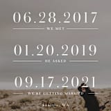 "Timing" - Save the Dates in Ivory by Megan Cash - Detail