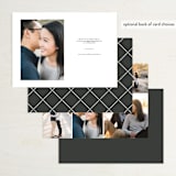 "Stacked Names" - Save the Dates in Snow by Megan Cash - Back of Card Options