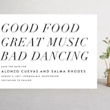 "Bad Dancing" - Save the Dates in Dove by Amy Payne - Front