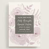 "Watercolor Floral" - Save the Dates in Lilac by Jill Means - Front