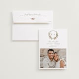 "Foliage Crest" - Save the Dates in Mulberry by Everett Paper Goods - Save the Date with Envelope