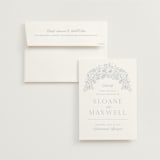 "Wild Roses" - Save the Dates in Powder Blue by Kristen Smith - Save the Date with Envelope