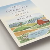 "Farm and Field" - Save the Dates in Sky Blue by Paper Sun Studio - Detail