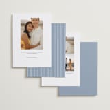 "Modern Air" - Save the Dates in Dusty Blue by Stacey Meacham - Back of Card Options