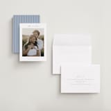 "Modern Air" - Save the Dates in Dusty Blue by Stacey Meacham - Assembled