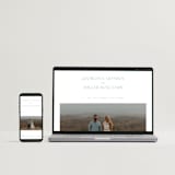 "Modern Air" - Save the Dates in Dusty Blue by Stacey Meacham - FREE Wedding Website