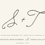 "Estate" - Save the Dates in Ivory by Kim Dietrich Elam - Detail