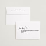 "Shindig" - Save the Dates in Cream by Annie Clark - FREE Recipient Addressing
