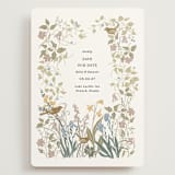 "Wild Clematis" - Save the Dates in Mauve by Tara Grangroth - Front