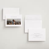 "Trifold" - Save the Dates in Linen by Robert and Stella - Assembled