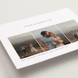 "Trifold" - Save the Dates in Linen by Robert and Stella - Detail