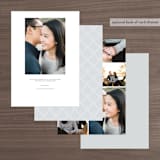 "Lucky Date" - Save the Dates in Snow by Simona Camp - Back of Card Options
