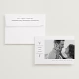 "Initial Attraction" - Save the Dates in Ebony by Kaydi Bishop - Save the Date with Envelope