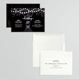 "Garden Lights" - Save the Dates in Midnight by Hooray Creative - Assembled