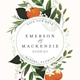 "Orange Blossoms" - Save the Dates in Pearl by Susan Moyal - Detail