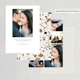 "Terrazzo" - Save the Dates in stone by Amy Payne - Back of Card Options