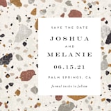"Terrazzo" - Save the Dates in stone by Amy Payne - Detail