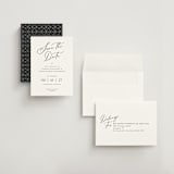 "Beautifully Scripted" - Save the Dates in Pearl by Hooray Creative - Assembled