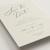 "Beautifully Scripted" - Save the Dates in Evergreen by Hooray Creative - Detail