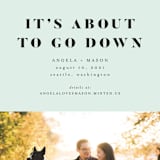 "About To Go Down" - Save the Dates in Mint by Stephanie Given - Detail