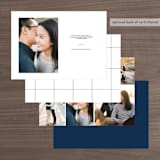"Signature Look" - Save the Dates in Cloud by Liz Conley - Back of Card Options