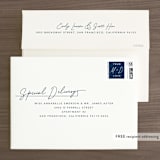"Signature Look" - Save the Dates in Cloud by Liz Conley - FREE Recipient Addressing